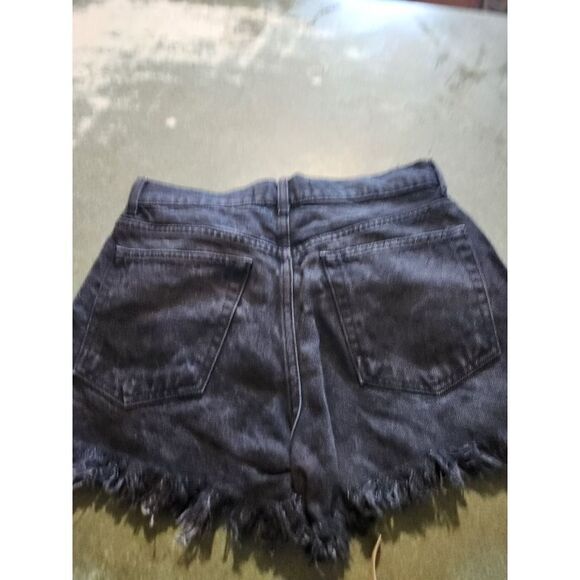 Reformation Jeans Dixie High Rise Button Fly Denim Cut Off Shorts sz 27 - Picture 2 of 6
